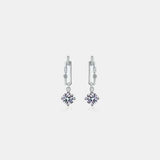 2 Carat Moissanite 925 Sterling Silver Earrings - Trendsi - Flyclothing LLC