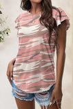 Printed Round Neck Short Sleeve T-Shirt - Trendsi - Flyclothing LLC
