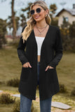 Open Front Long Sleeve Cardigan - Trendsi - Flyclothing LLC