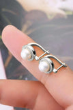 Moissanite Pearl 925 Sterling Silver Earrings - Trendsi - Flyclothing LLC
