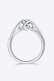 1 Carat Moissanite 925 Sterling Silver Twisted Ring - Trendsi - Flyclothing LLC