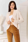 Double Take Open Front Long Sleeve Cardigan - Trendsi - Flyclothing LLC