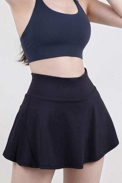 High Waist Pleated Active Skirt - Trendsi - Flyclothing LLC