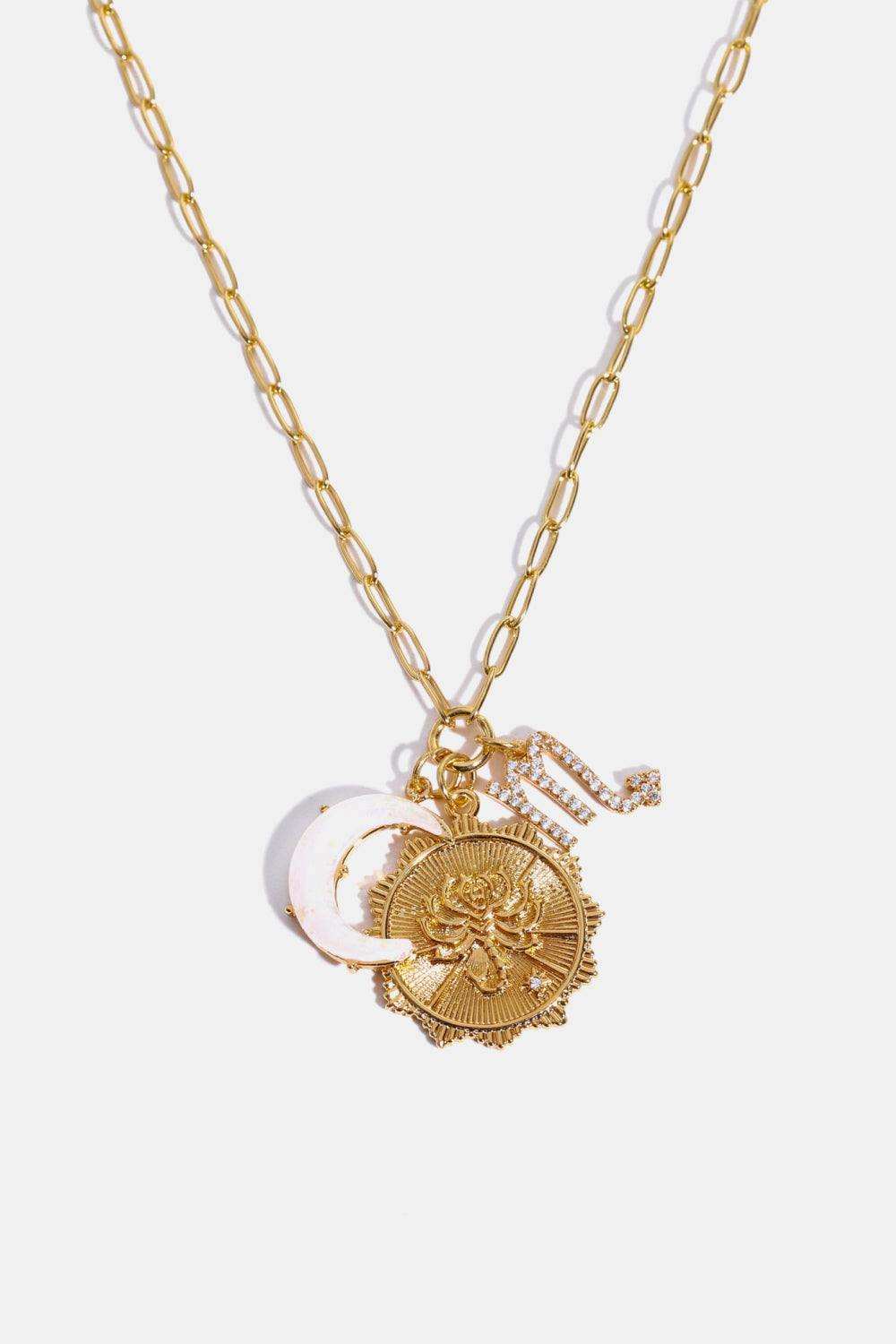 Constellation and Moon Pendant Copper Necklace - Trendsi - Flyclothing LLC