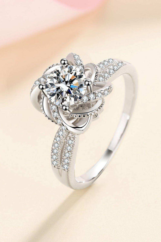 1 Carat Moissanite 925 Sterling Silver Ring - Trendsi - Flyclothing LLC