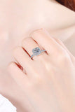 2 Carat Moissanite Square Halo Ring - Trendsi - Flyclothing LLC
