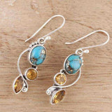 Geometric Alloy Dangle earrings - Trendsi - Flyclothing LLC