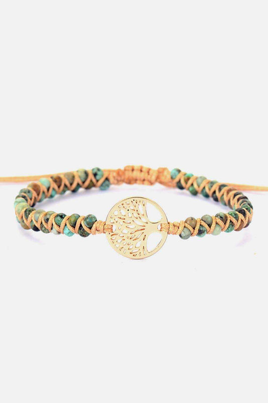 Handmade Tree Shape Beaded Copper Bracelet - Trendsi - Flyclothing LLC