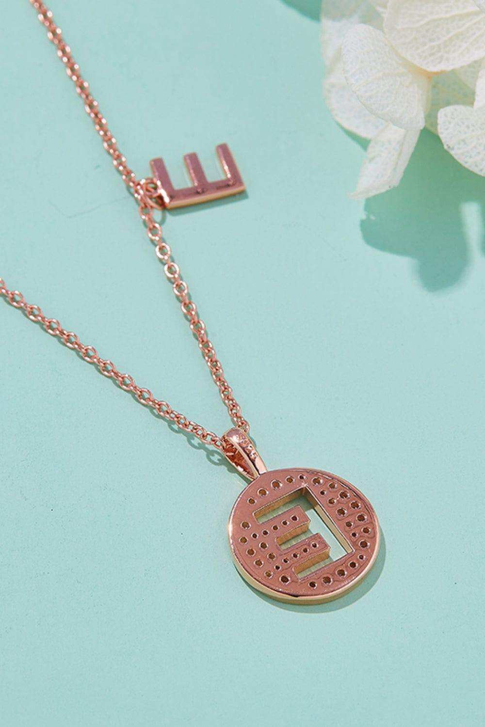 Moissanite A to J Pendant Necklace - Trendsi - Flyclothing LLC