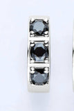 Inlaid Moissanite Huggie Earrings - Trendsi - Flyclothing LLC