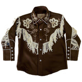 Rockmount Clothing Kid's Embroidered Vintage Fringe Brown Western Shirt - Rockmount Clothing - Flyclothing LLC