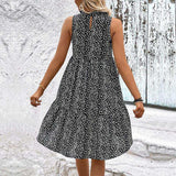 Leopard Print Sleeveless Mini Dress - Trendsi - Flyclothing LLC