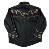 Rockmount Clothing Kid's Black Vintage Variegated Floral Embroidery - Rockmount Clothing - Flyclothing LLC