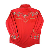 Rockmount Clothing Kid's Red Vintage Variegated Floral Embroidery - Rockmount Clothing - Flyclothing LLC