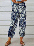 Printed Tied Cropped Pants - Trendsi - Flyclothing LLC