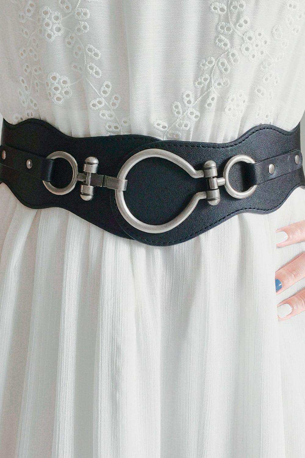 PU Leather Zinc Alloy Buckle Belt - Trendsi - Flyclothing LLC