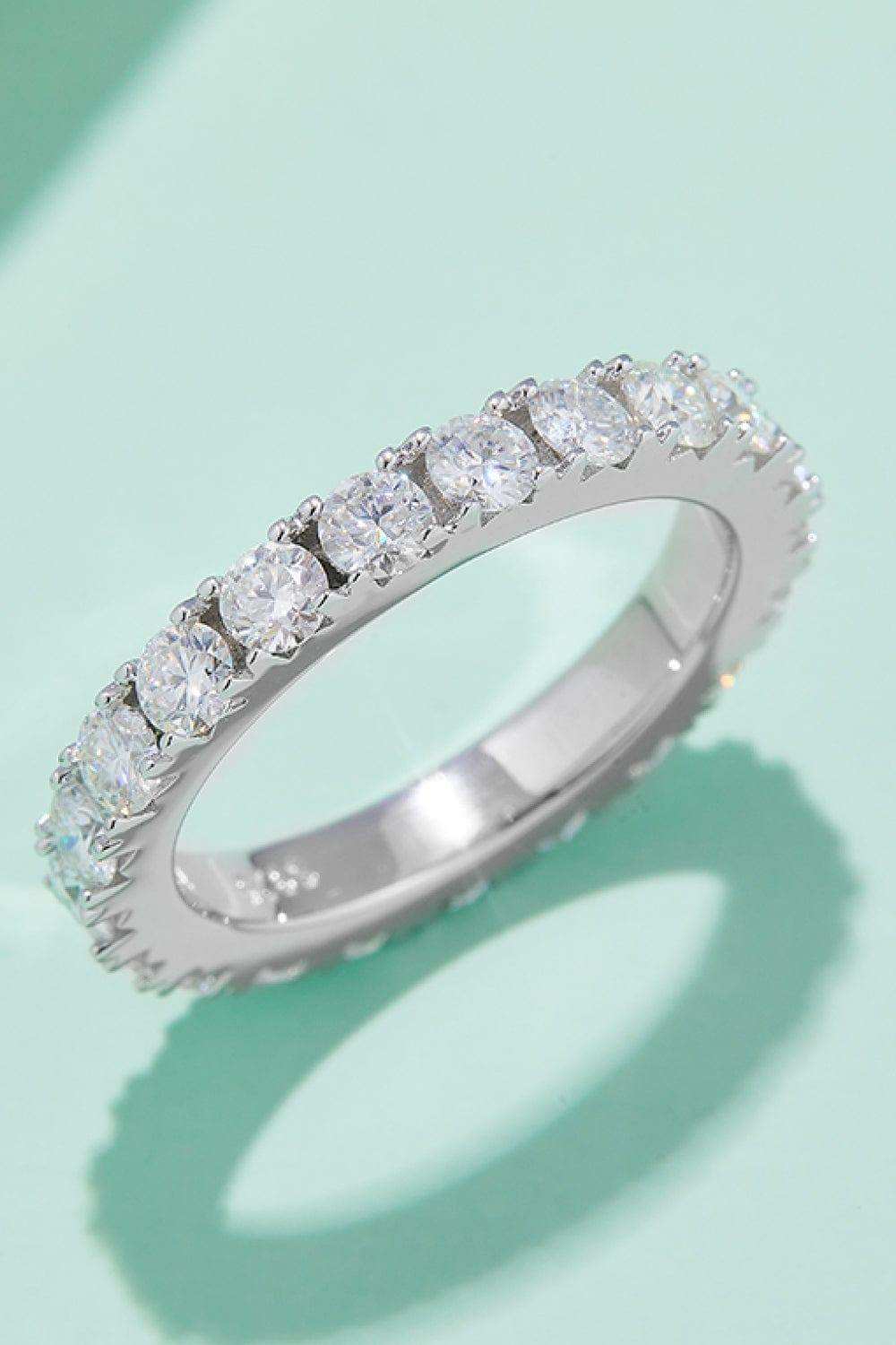 2.3 Carat Moissanite 925 Sterling Silver Eternity Ring - Trendsi - Flyclothing LLC