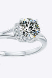 1 Carat Moissanite Split Shank Ring - Trendsi - Flyclothing LLC