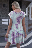 Tie-Dye Ruffle Hem Dress - Trendsi - Flyclothing LLC
