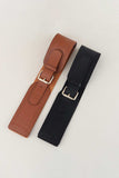 Elastic Wide PU Belt - Trendsi - Flyclothing LLC