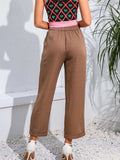 Cropped Straight Leg Pants - Trendsi - Flyclothing LLC
