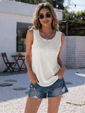 Half-Zip Round Neck Tank - Trendsi - Flyclothing LLC