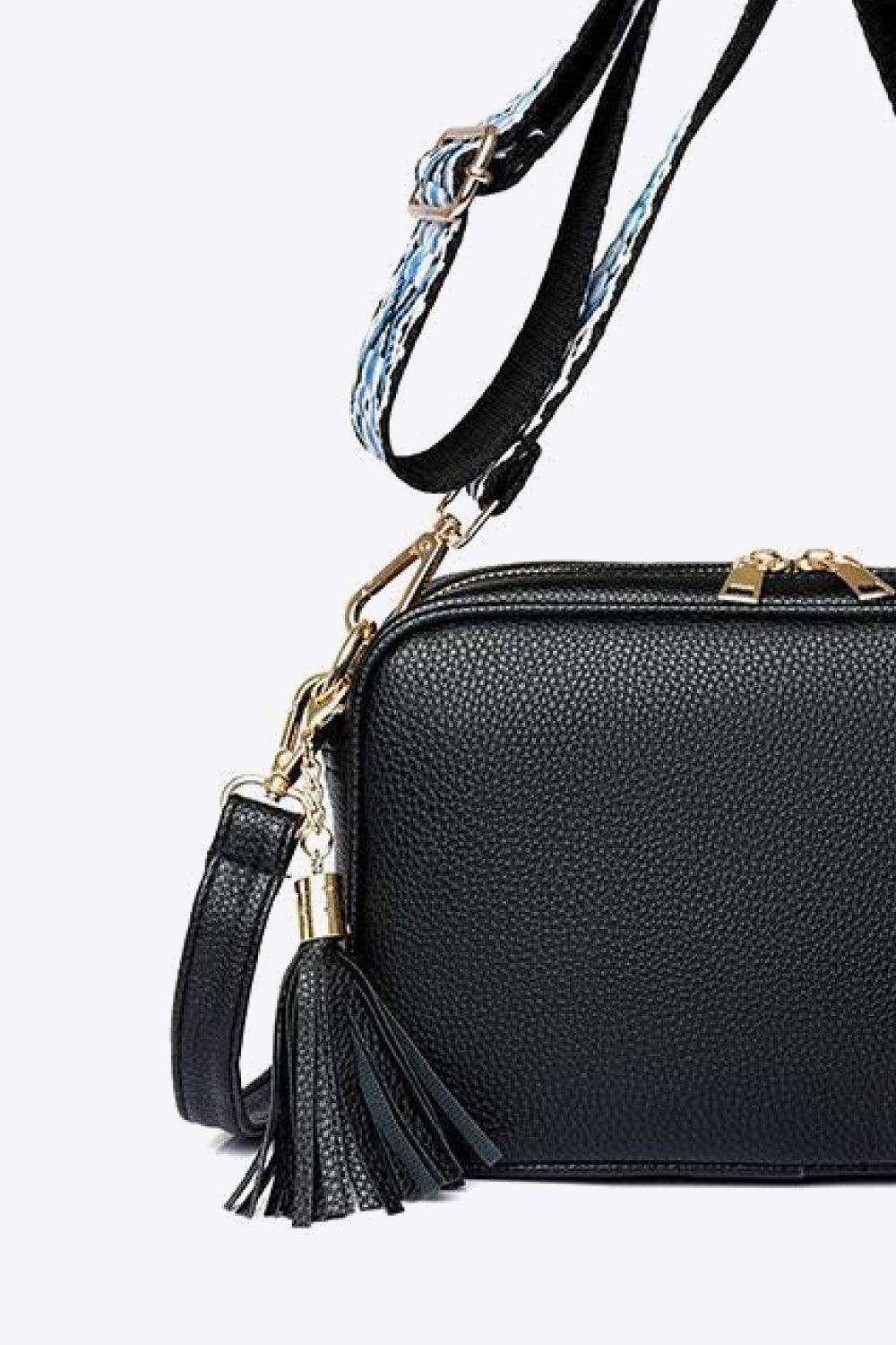 PU Leather Tassel Crossbody Bag - Trendsi - Flyclothing LLC