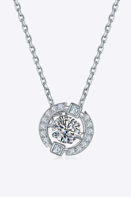 Moissanite Pendant Chain-Link Necklace - Trendsi - Flyclothing LLC