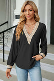 V-Neck Long Sleeve T-Shirt - Trendsi - Flyclothing LLC
