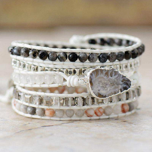 Natural Stone Layered Bracelet - Trendsi - Flyclothing LLC