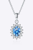 1 Carat Moissanite 925 Sterling Silver Necklace - Trendsi - Flyclothing LLC