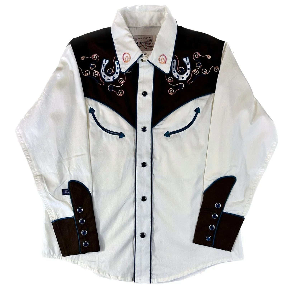 Rockmount Kid's Vintage 2 Tone Floral Horseshoe Embroidery - Rockmount Clothing - Flyclothing LLC