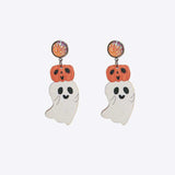 Ghost Shape Wooden Dangle Earrings - Trendsi - Flyclothing LLC