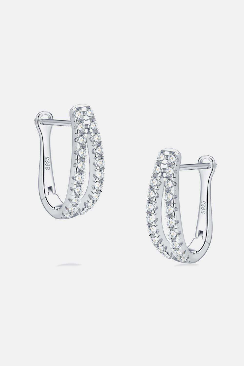 Moissanite 925 Sterling Silver Earrings - Trendsi - Flyclothing LLC