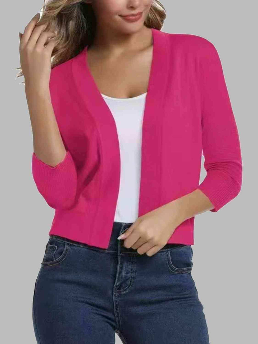 Open Front Cardigan - Trendsi - Flyclothing LLC