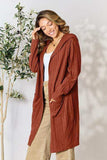 Basic Bae Full Size Ribbed Open Front Long Sleeve Cardigan - Trendsi - Flyclothing LLC