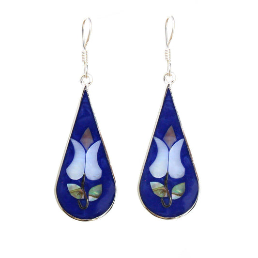 Tulip Abalone Teardrop Earrings - Artisana - Flyclothing LLC