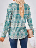 Full Size Square Neck Long Sleeve Blouse - Trendsi - Flyclothing LLC