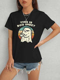 THIS IS BOO SHEET Round Neck T-Shirt - Trendsi - Flyclothing LLC