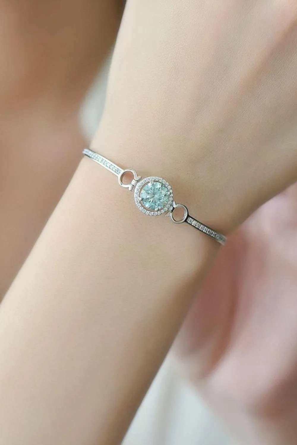 Moissanite 18K Platinum-Plated Bracelet - Trendsi - Flyclothing LLC