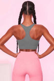Scoop Neck Wide Strap Active Bra - Trendsi - Flyclothing LLC