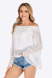 Swiss Dot Off-Shoulder Blouse - Trendsi - Flyclothing LLC