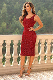 Sequin Sleeveless Slit Dress - Trendsi - Flyclothing LLC