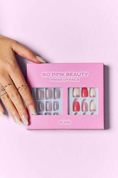 SO PINK BEAUTY Press On Nails 2 Packs - Trendsi - Flyclothing LLC