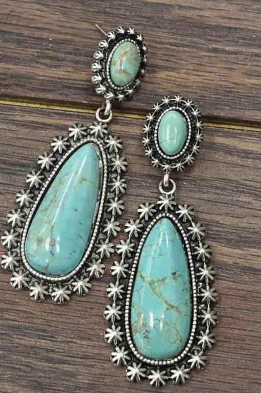 Artificial Turquoise Earrings - Trendsi - Flyclothing LLC