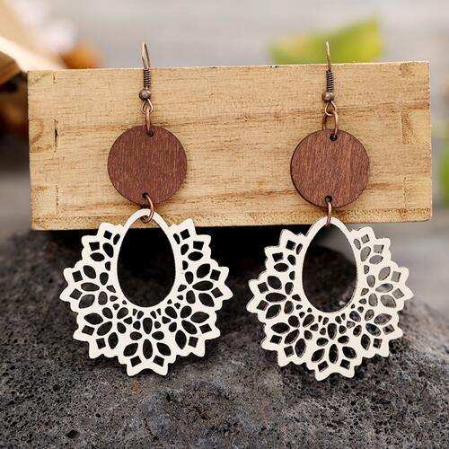 Geometric Cutout Dangle Earrings - Trendsi - Flyclothing LLC