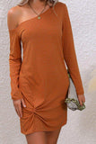 Twisted One-Shoulder Mini Dress - Trendsi - Flyclothing LLC