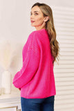Woven Right Rib-Knit Open Front Drop Shoulder Cardigan - Trendsi - Flyclothing LLC