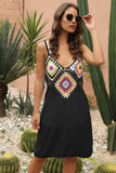 Openwork Sleeveless Embroidery Dress - Trendsi - Flyclothing LLC