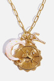 Constellation and Moon Pendant Copper Necklace - Trendsi - Flyclothing LLC